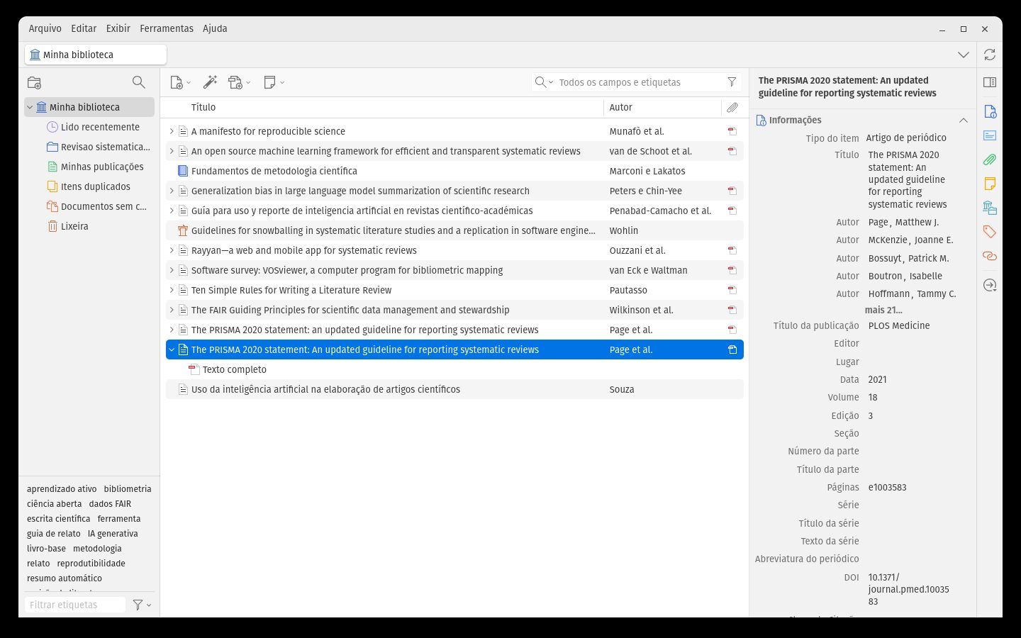 Item expandido na lista com o PDF anexado